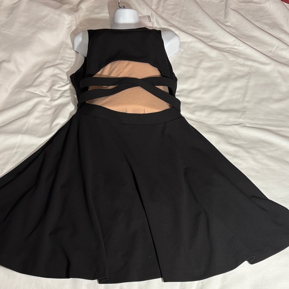 Fit & Flare Black Front Cut Out Prom, Evening, Dinner Dress- New With Tags!